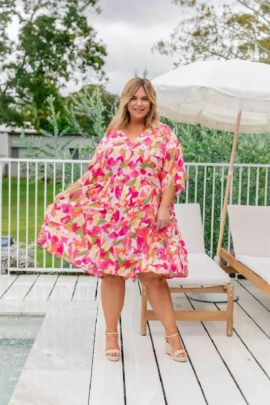 Mini dresses with halter necks for a stylish choicePeak Party Dress in Spring Bloom