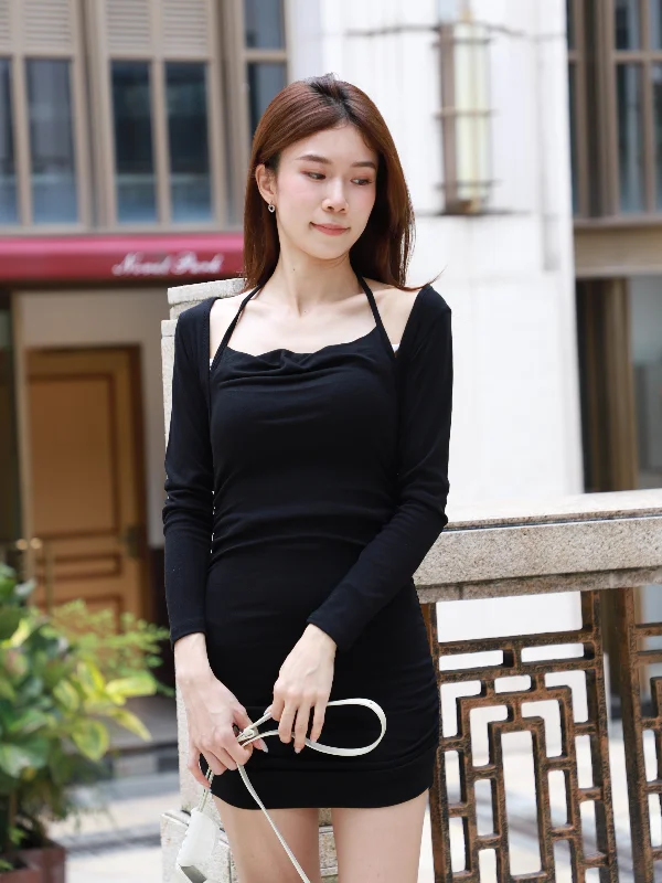 Mini dresses with cut - out details for a trendy lookSeamless Cross Mini Dress