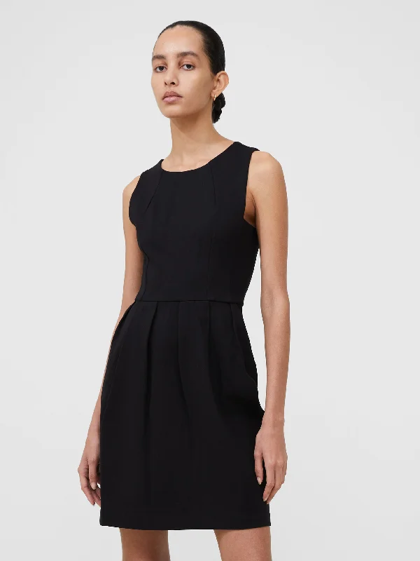 Mini dresses with button - down frontsSleeveless Pocket Shift Dress