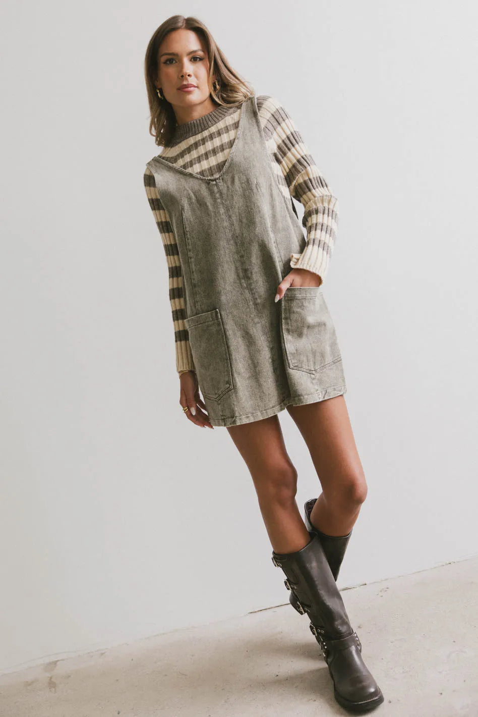 Ruffled mini dresses for a romantic touchSoskia Denim Mini Dress