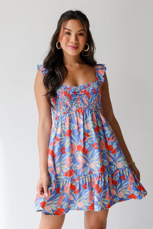 Mini dresses with embroidered details for a unique touchFINAL SALE - Sweet Breeze Blue Mini Dress
