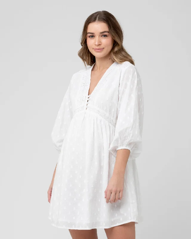 Linen mini dresses for a breathable summer optionValentina Dress White