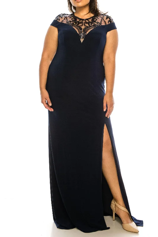 Bodycon dress with a zipper detail​Adrianna Papell AP1E202740 Long Formal Evening Gown