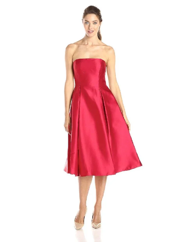 Velvet cocktail dresses with long sleeves for winter galasAdrianna Papell - Strapless Tea Length Dress 41912150
