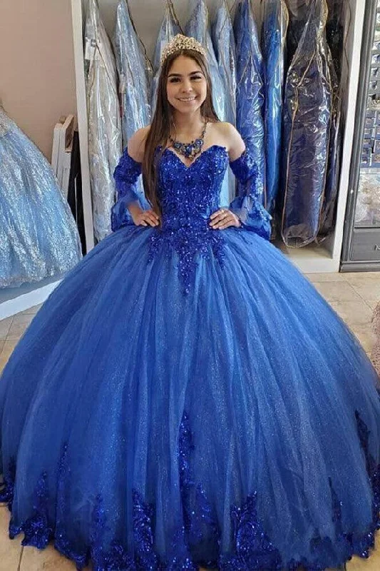 Party dresses with a denim material for a casual yet stylish lookBall Gown Detachable Long Sleeves Quinceanera Dresses Wedding Dresses PSK308 Party dresses with a denim material for a casual yet stylish lookBall Gown Detachable Long Sleeves Quinceanera Dresses Wedding Dresses PSK308