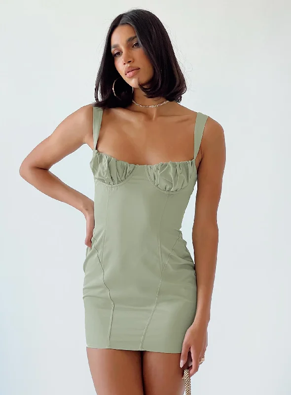 Sleeveless bodycon dress for summer parties​Be Mine Mini Dress Green