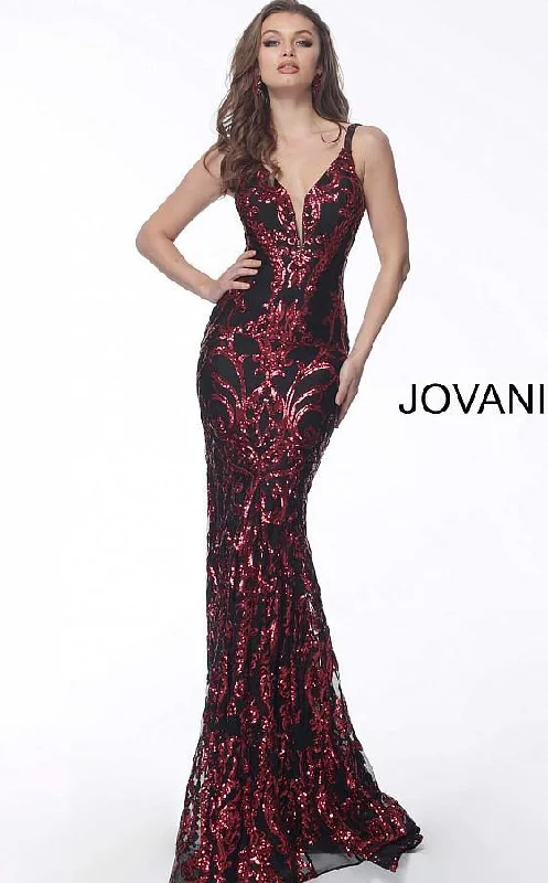 Bodycon dress with a cut - out detail for a sexy appeal​Jovani 63350 Prom Long Formal Sleeveless Dress