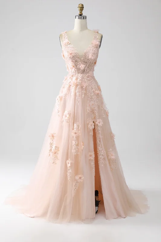 Satin - lined cocktail dresses with a lace outer layerBlush A-Line Spaghetti Straps Long Prom Dress with Appliques Satin - lined cocktail dresses with a lace outer layerBlush A-Line Spaghetti Straps Long Prom Dress with Appliques