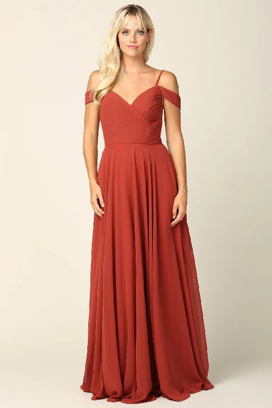 Bodycon dress for a business networking event​Bridesmaids Pleated Chiffon Long Dress