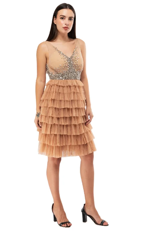 Plaid cocktail dresses with a flared skirt for a classic feelCouture Fashion by FG CF19201112 Dress
