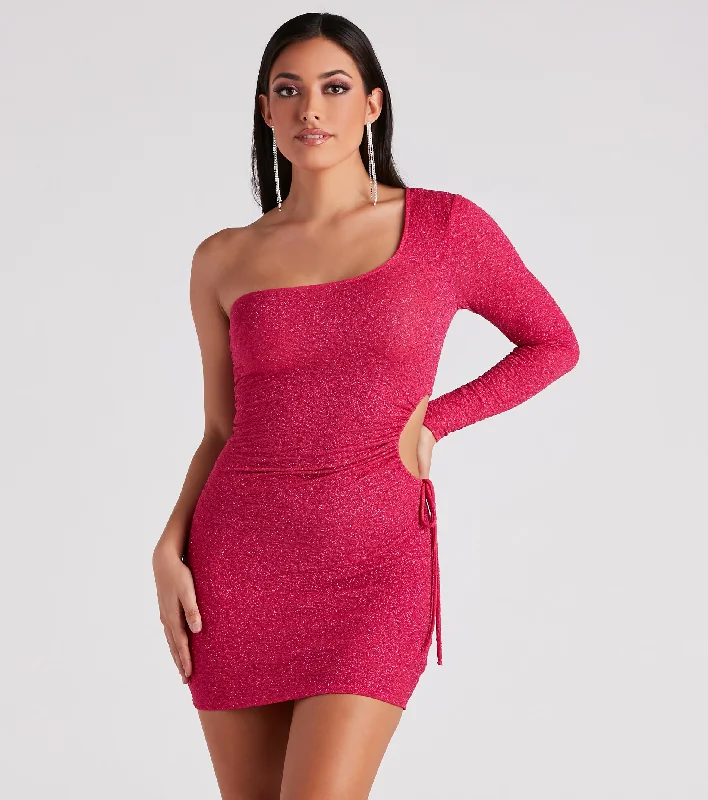 Bodycon dress for a bridal shower​Cut Out For Glitter Mini Dress