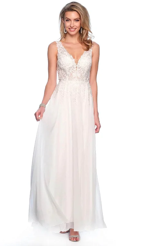 Lace - and - tulle wedding guest dresses with sweetheart necklinesDave & Johnny Bridal 11952 - Lace Embroidered Bridal Gown