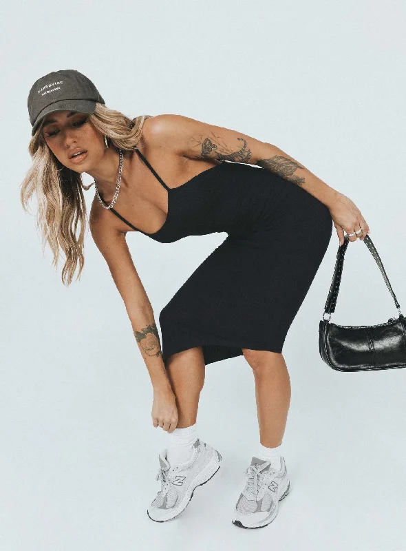 Bodycon dress made of jersey for a casual look​Deme Maxi Dress Black