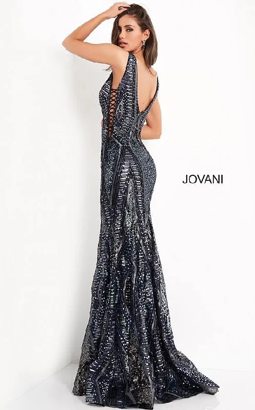 Bodycon dress made of cotton for a breathable option​Jovani 05071 Prom Long Sleeveless Formal Dress