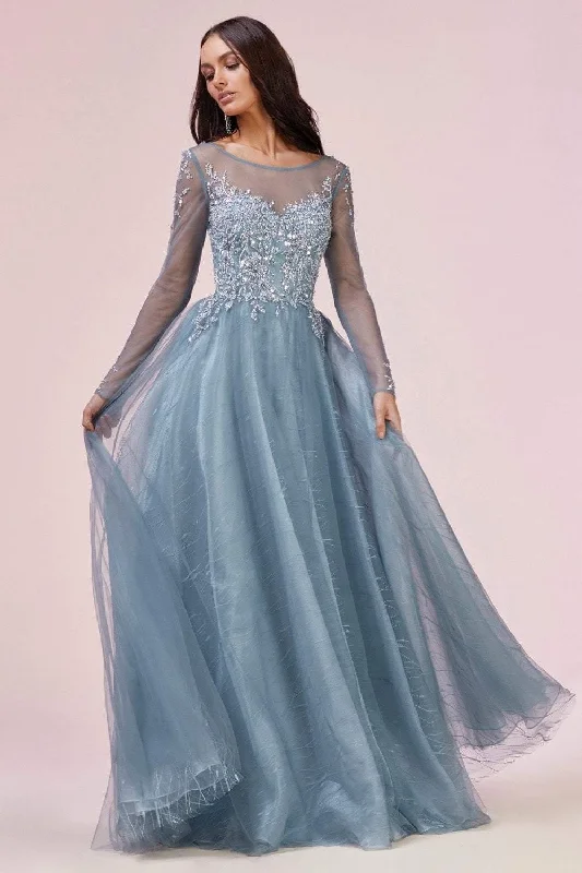 Bodycon dress made of stretchy spandex for comfort​Andrea & Leo CDA0552 Formal Long Dress Prom