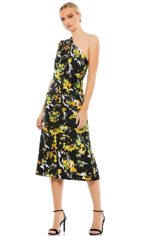 Sleeveless cocktail dresses in a silk - blend fabric for a luxurious feelIeena Duggal 55630 - Floral One Shoulder Cocktail Dress