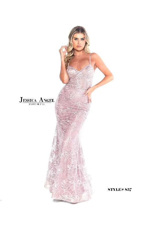 Long - sleeved bodycon dress for a formal winter eventJessica Angel Long Formal Fitted Lace Dress 857 Long - sleeved bodycon dress for a formal winter eventJessica Angel Long Formal Fitted Lace Dress 857