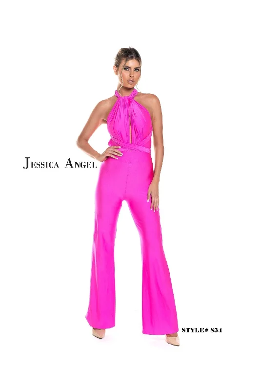 Bodycon dress made of satin for a luxurious feelJessica Angel Long Halter Formal Jumpsuit 854 Bodycon dress made of satin for a luxurious feelJessica Angel Long Halter Formal Jumpsuit 854