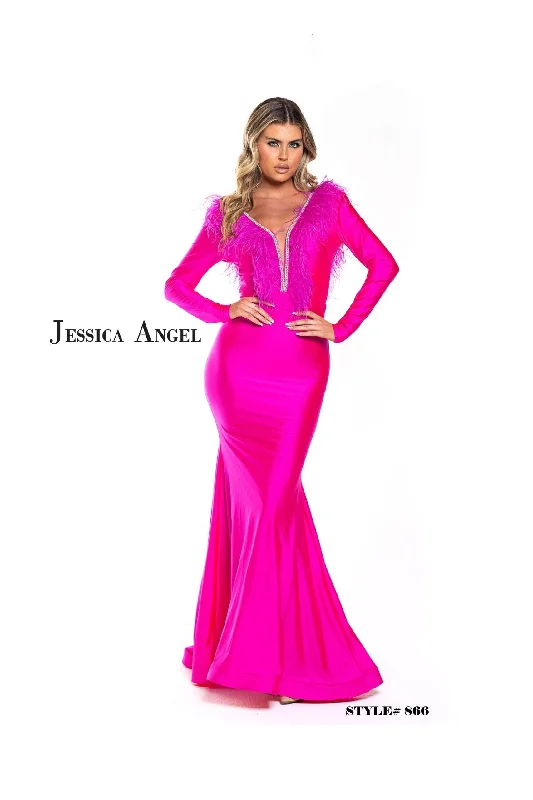 Bodycon dress with a floral print for a feminine touchJessica Angel Long Sleeve Fitted Formal Dress 866 Bodycon dress with a floral print for a feminine touchJessica Angel Long Sleeve Fitted Formal Dress 866