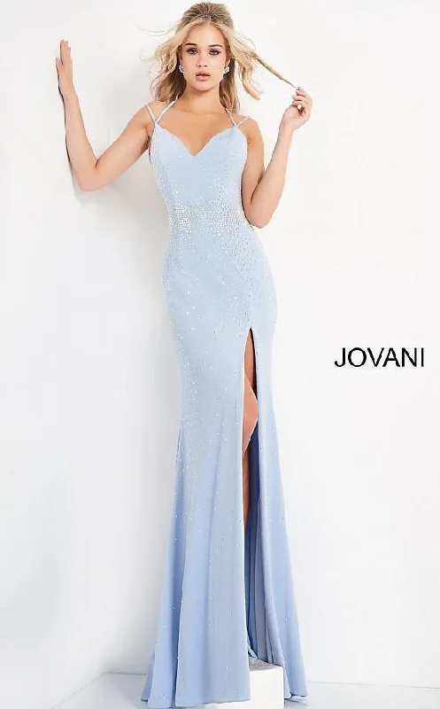 Sleeveless bodycon dress for summer parties​Jovani 06209 Prom Long Spaghetti Strap Formal Gown