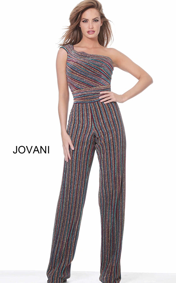 Maternity bodycon dress for expecting mothers​Jovani M03528 Long Formal One Shoulder Jumpsuit