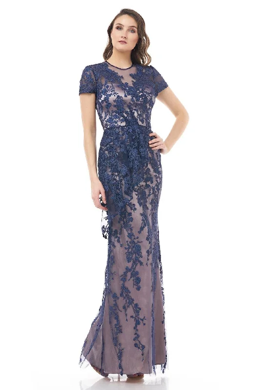 Lace - and - tulle wedding guest dresses with sweetheart necklinesJS Collections Long Formal Short Sleeve Dress Sale 866938