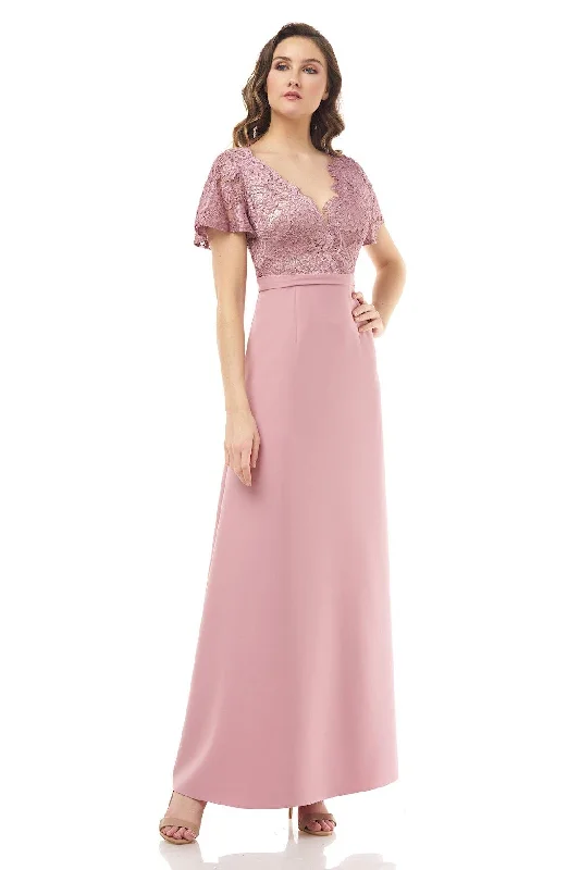 Solid - colored bodycon dress for a classic appearance​JS Collections Long Mother of the Bride Gown 867174