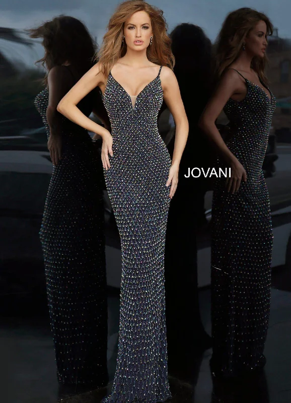 Bodycon dress with a thigh - high slit​Jovani 2262 Long Formal Prom Dress