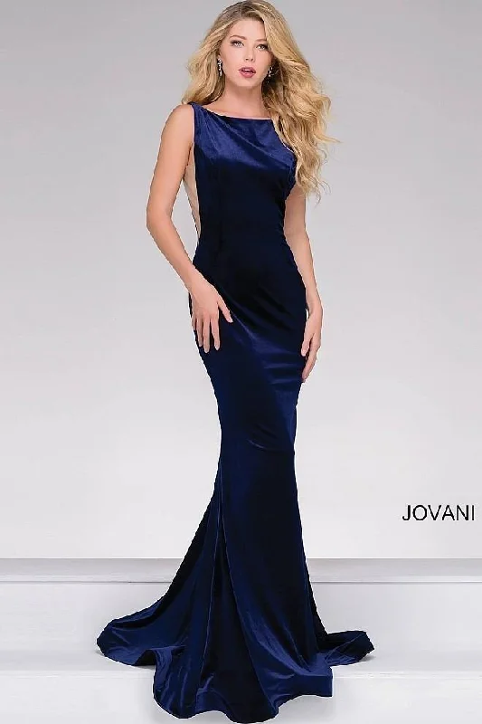 Asymmetric - hem wedding guest dresses in metallic huesJovani 46060 Long Formal Dress Prom