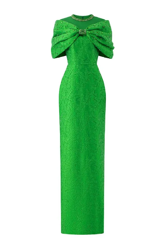 Party dresses with a satin - lined interior for added comfortKaleido Pegged Stone Jacquard Floor Length Dress Party dresses with a satin - lined interior for added comfortKaleido Pegged Stone Jacquard Floor Length Dress