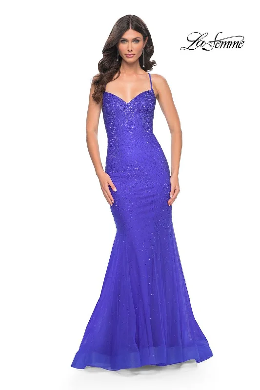 Short - length party dresses with a ruffled skirt for a flirty lookLa Femme Dress 32273 Short - length party dresses with a ruffled skirt for a flirty lookLa Femme Dress 32273