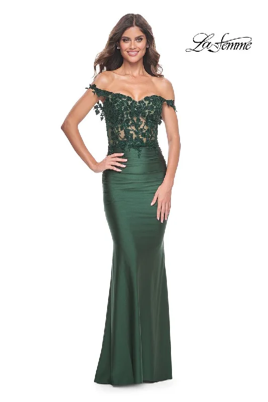 Party dresses with a one - shoulder design for a modern and unique look​La Femme Dress 32302