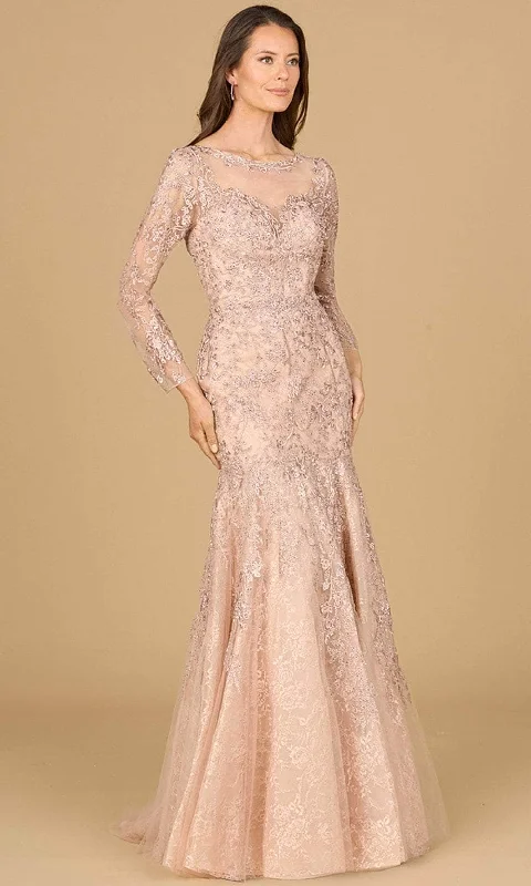 Wedding guest dresses with tassel - adorned belts and A - line skirtsLara Dresses 29130 - Long Sleeve Mermaid Evening Gown