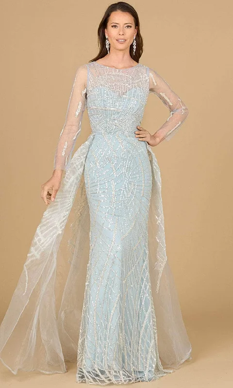 Halter - neck wedding guest dresses with beaded strapsLara Dresses 29146 - Jewel Geometric Beaded Evening Gown