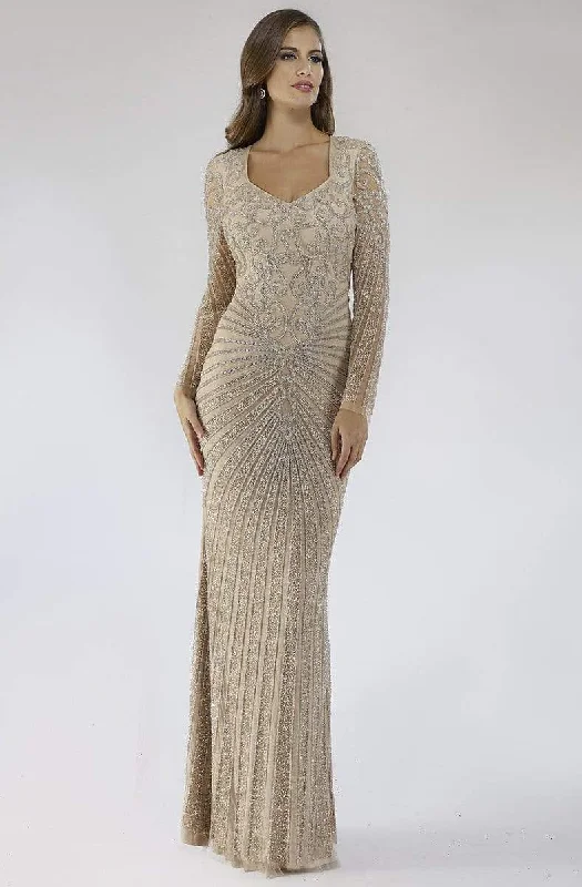 Sequined wedding guest dresses for an evening weddingLara Dresses - 29602 Bead Embellished Column Gown