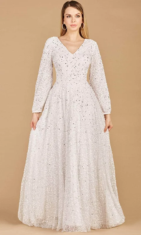 A - line cocktail wedding guest dresses in pastel colorsLara Dresses 51124 - Open Back Bridal Gown