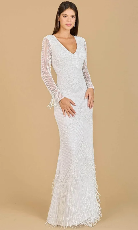 Animal - print wedding guest dresses in subtle colors for a bold statementLara Dresses 51139 - Long Sleeved Formal Gown