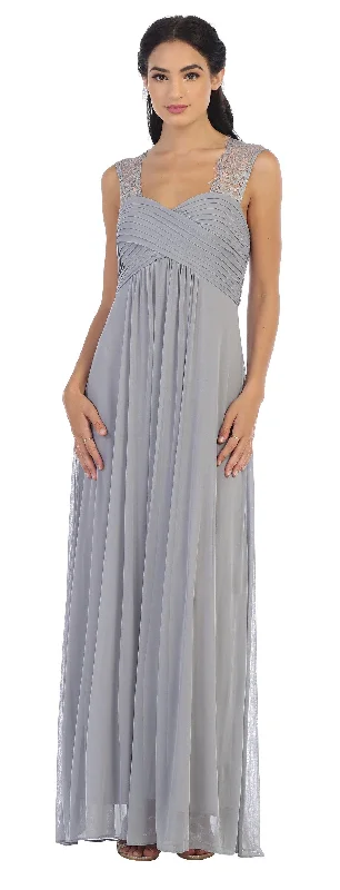 Bodycon dress for a music festival​Long Formal Lace Sleeves Bridesmaids Dress