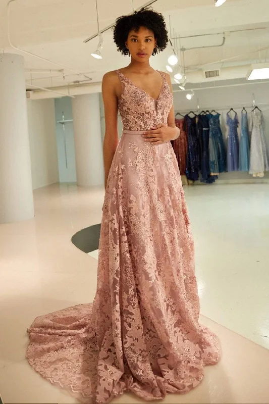Bodycon dress with a cut - out detail for a sexy appeal​Andrea & Leo CDA0701 Long Prom Dress Evening Gown