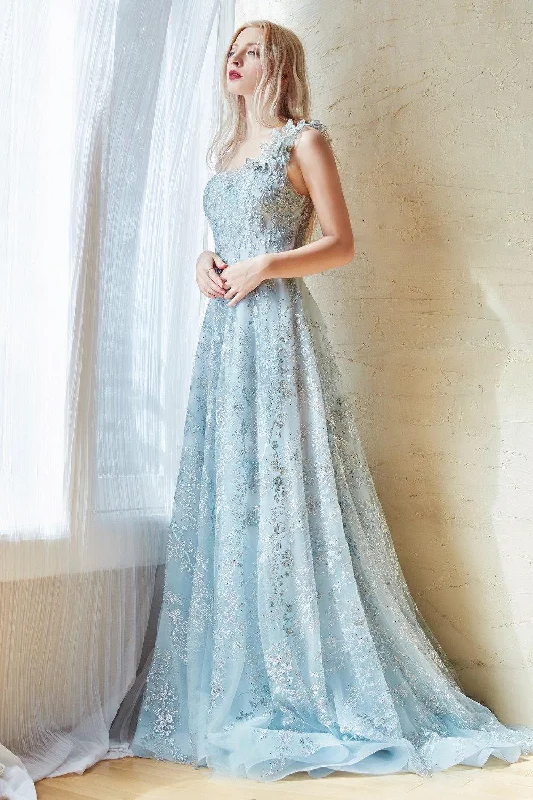 Sleeveless bodycon dress for summer parties​Andrea & Leo A0989 Long One Shoulder Prom Dress