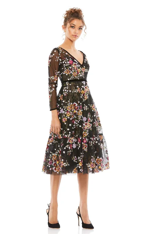 Cocktail dresses with a wrap - front style and a long - length optionMac Duggal 67499 Dress