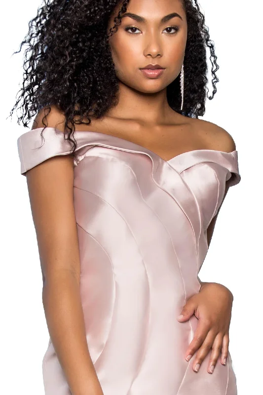 Wedding guest dresses with cold - shoulder designs and solid colorsMermaid Long Off Shoulder Prom Dress Sale