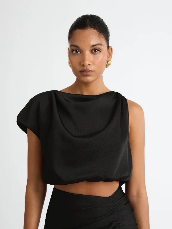 Halter - neck wedding guest dresses with beaded strapsMILANI TOP