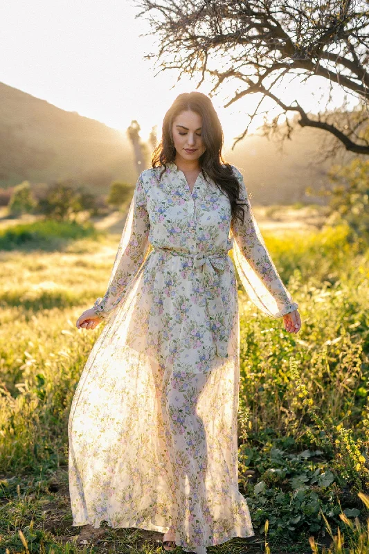 Asymmetric - hem wedding guest dresses in metallic huesNorah Buttoned Maxi Dress