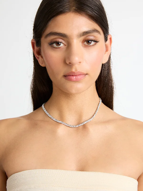 Ribbed - texture wedding guest dresses in neutral colorsPARK AVE NECKLACE