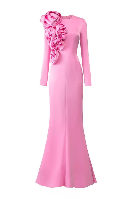 Party dresses with a geometric pattern for a contemporary lookPhantasm Trumpet Long Sleeved Silk Floor Length Dress Party dresses with a geometric pattern for a contemporary lookPhantasm Trumpet Long Sleeved Silk Floor Length Dress