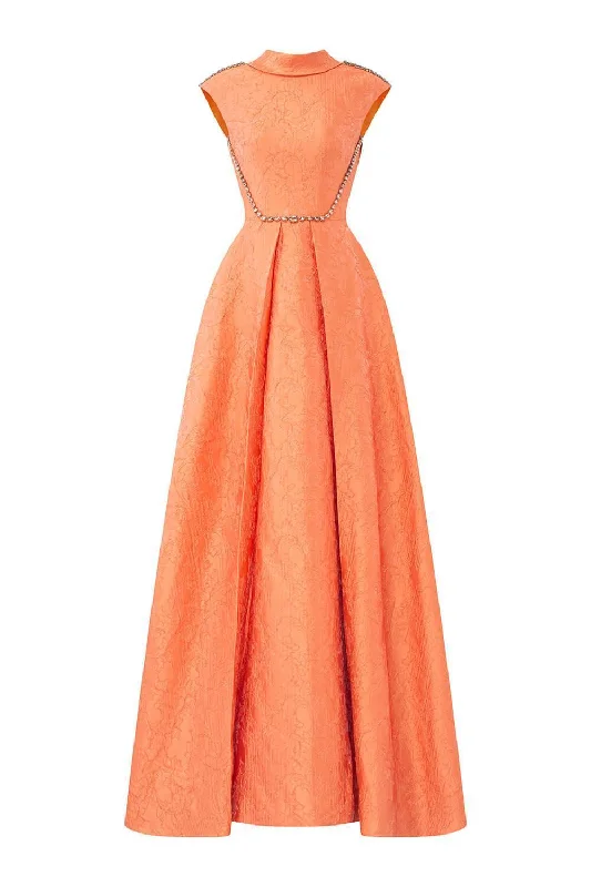 Sheath party dresses in a bold color for a statement - making outfitPrism A-line Stone Jacquard Floor Length Dress Sheath party dresses in a bold color for a statement - making outfitPrism A-line Stone Jacquard Floor Length Dress
