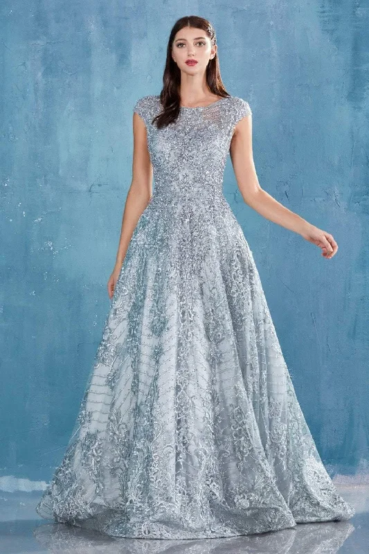 Bodycon dress with a peplum hem​Andrea & Leo CDA0820 Prom Long Dress Ball Gown