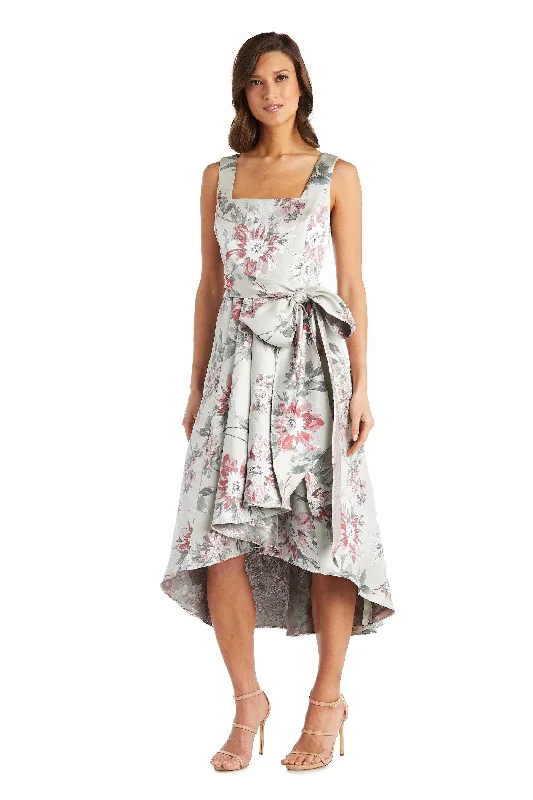Bodycon dress with a button - down front​R&M Richards 7213 High Low Mother Of The Bride Dress