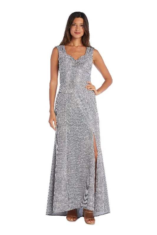 Bodycon dress for a bridal shower​R&M Richards 5953 Long Formal Sleeveless Metallic Dress